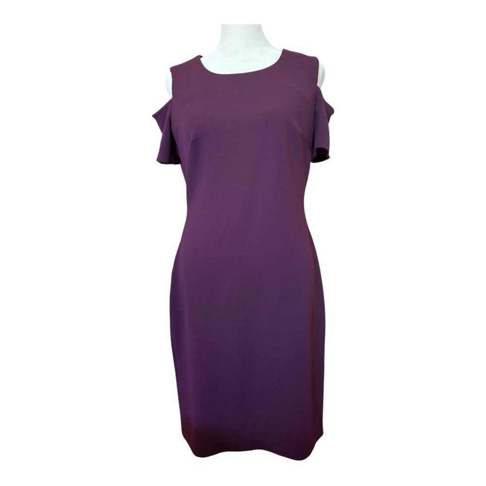 Tommy Hilfiger Purple Cold Shoulder Midi Dress size 6